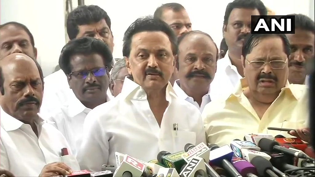 “இப்போதும் எதிர்க்காமல் அடிமை சேவகம் செய்துகொண்டிருக்கிறது அ.தி.மு.க அரசு” - மு.க.ஸ்டாலின் பேச்சு!