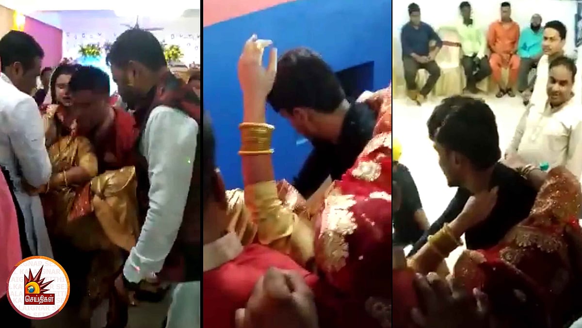 கதறி அழும் புதுமணப்பெண்... அலேக்காக தூக்கிச்சென்ற மணமகன்... காரணம் இதுதானா? - வைரல் வீடியோ!