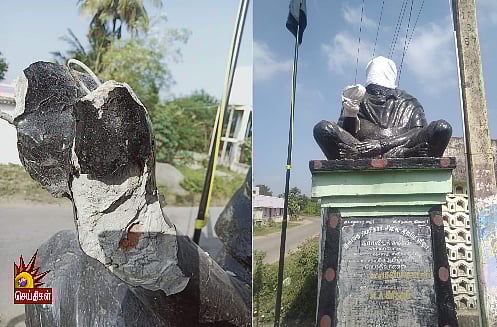 மதுராந்தகம் அருகே தந்தை பெரியார் சிலை உடைப்பு : விஷமிகள் அராஜகம்! 