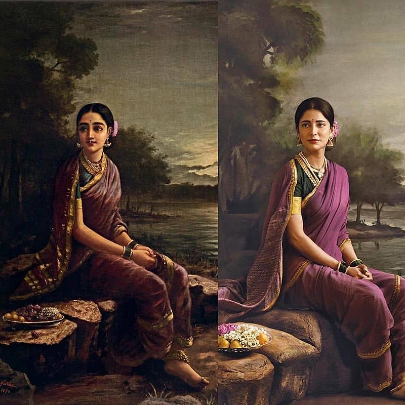 உயிர் ஓவியமாக நடிகை ஸ்ருதிஹாசன்!