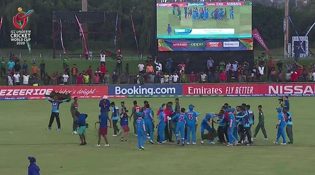 #U19CWC  வெற்றிக்களிப்பில் மோசமாக நடந்துகொண்ட வங்கதேச வீரர்கள் : வெட்கக்கேடு என நெட்டிசன்கள் விளாசல்!