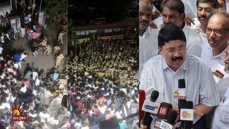 “அம்மாவின் அரசு என்பவர்கள் தான் பெண்களை மூர்க்கமாக தாக்கியுள்ளனர்” : தயாநிதிமாறன் ஆவேசம்!