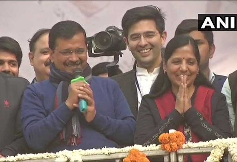 “நாட்டுக்கே நல்ல சேதி சொல்லியுள்ளது டெல்லி” - பா.ஜ.கவை வீழ்த்திய அர்விந்த் கெஜ்ரிவால் பேச்சு!