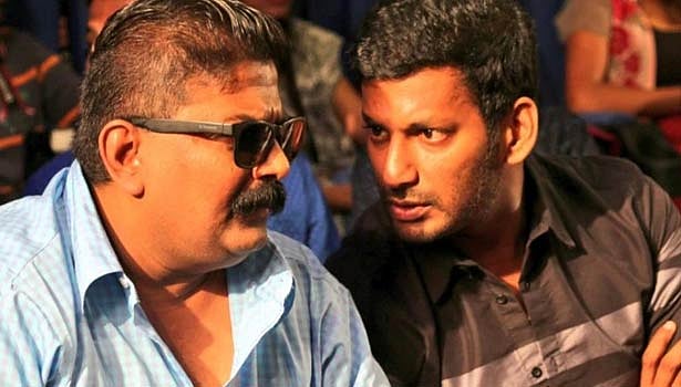 ’சேட்டிலைட் மேல் இருந்து ஹீரோ குதிக்கும் காட்சியைப் படமாக்க100 கோடி தேவை’ : விஷால் - மிஷ்கின் குஸ்தி ?