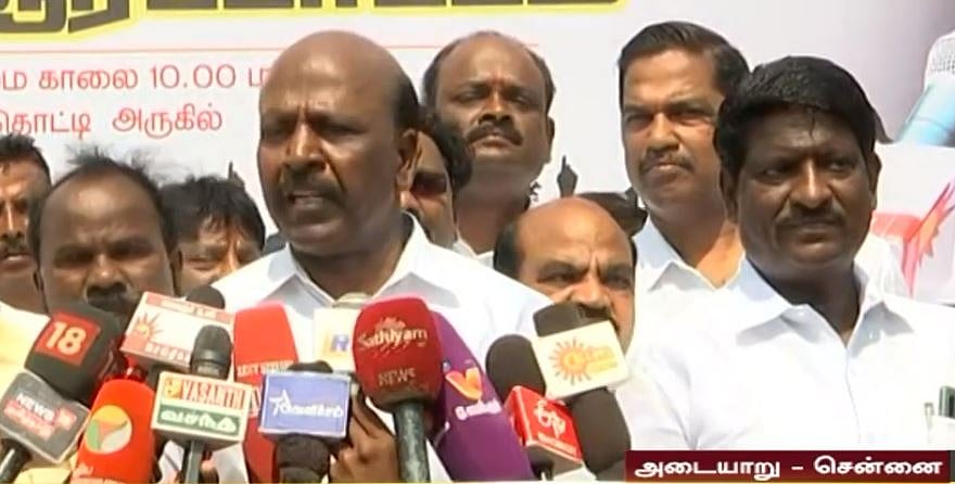 "வெள்ள தடுப்புச் சுவர் கட்டும் பணியில் கோடிக்கணக்கில் முறைகேடு” - தி.மு.க சார்பில் கண்டன ஆர்ப்பாட்டம்!