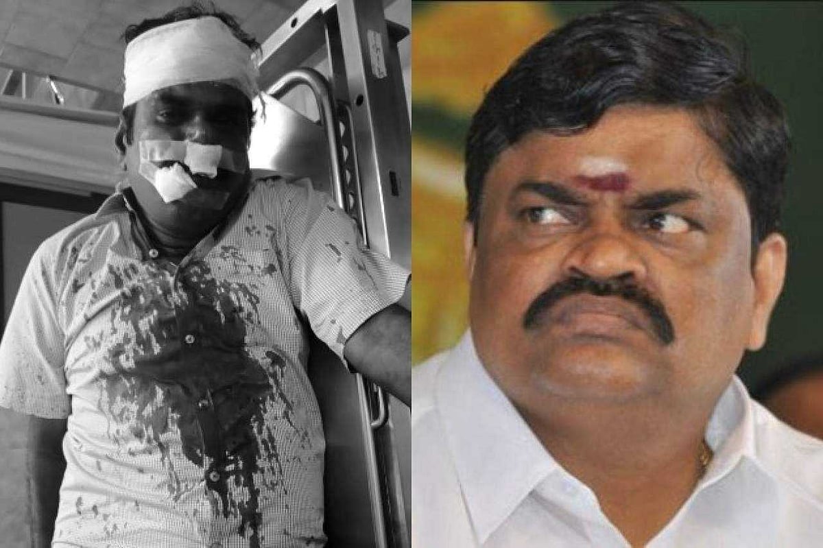 “அ.தி.மு.க அமைச்சர்கள் ரவுடித்தனம் செய்வதில்தான் முன்மாதிரியாக இருக்கிறார்கள்” - தி.மு.க ஆர்ப்பாட்டம்!