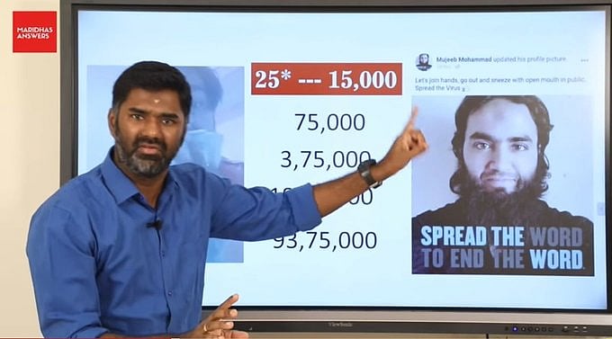 கொரோனாவை வைத்து பிரிவினையை உண்டாக்குவதா? வெறுப்பு பிரசாரம் செய்த மாரிதாஸ் மீது வழக்குப்பதிவு