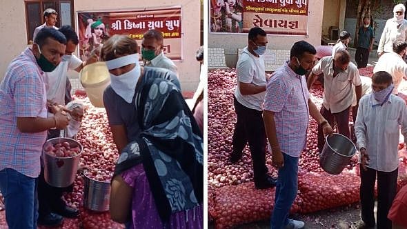 “24,000 கிலோ வெங்காயத்தை விற்க முடியாமல் தவித்த விவசாயிகள்” - மொத்தமாக வாங்கி இலவசமாக வழங்கிய காங்கிரஸ்!