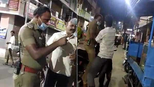 கேள்வி கேட்ட சிறுவனை அடித்த போலிஸ் 
கெட்ட வார்த்தையால் அர்ச்சனை செய்த அ.தி.மு.க பிரமுகரிடம் பம்முவது ஏன்?