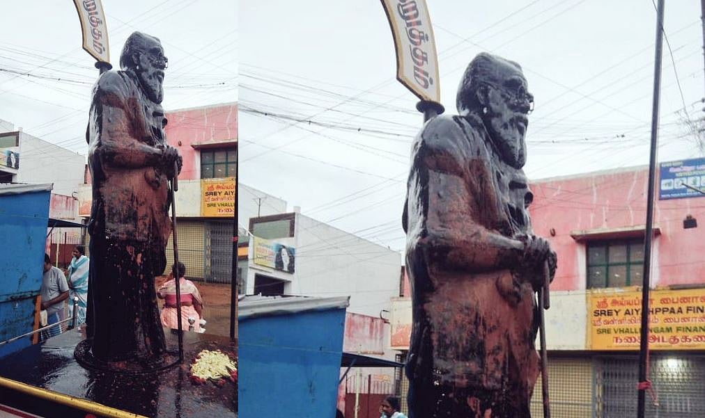 “பெரியார் சிலை மீது காவி சாயத்தை ஊற்றினால் காவிகளின் சாயமே வெளுக்கும்” - ஆசிரியர் கி.வீரமணி சாடல்!