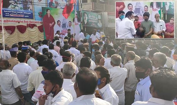 கொரோனா வைரஸோடு வீம்பாக விளையாடிய மதுரை அ.தி.மு.க-வினர் : குணமடைந்த அமைச்சரை வரவேற்க குவிந்த கூட்டம்!