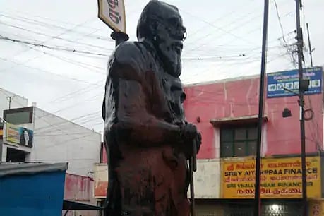 பெரியார் சிலை மீது காவி சாயம் பூசி தமிழகத்தின் அமைதியை சீர்குலைக்க விஷமிகள் திட்டம் - தி.மு.க MLA கண்டனம்