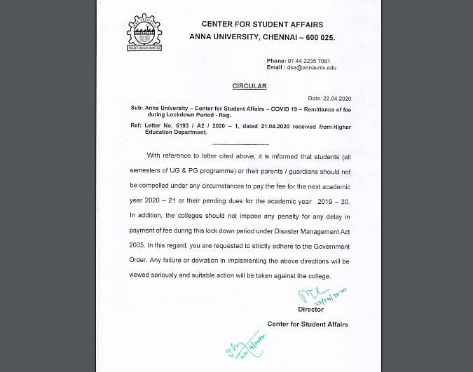 “சொல்வது ஒன்று... செய்வது ஒன்று” - ஊரடங்கு காலத்தில் மாணவர்களை வதைக்கும் அண்ணா பல்கலைக்கழகம்!