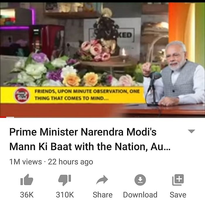 மங்கும் மோடி பிம்பம் : பா.ஜ.க அரசு தொடர்பான வீடியோக்களுக்கு தெறிக்கும் டிஸ்லைக்ஸ்!