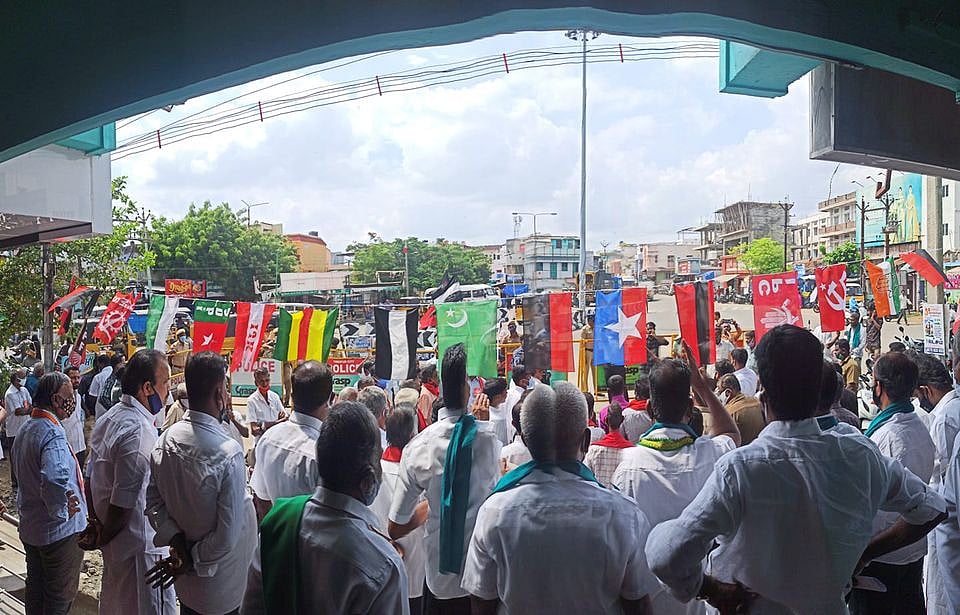 “தி.மு.க கூட்டணி கட்சிகள் ஆர்ப்பாட்டம்: பாஜக, அதிமுக அரசுகளுக்கான சாவு மணி” - கே.பாலகிருஷ்ணன் பளீர்!