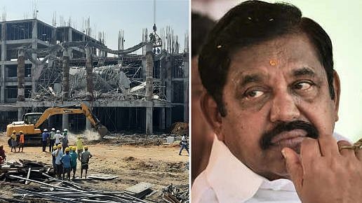 புதிதாக கட்டப்பட்டுவரும் அரசு மருத்துவக் கல்லூரி கட்டிடம் சரிந்து விபத்து : அ.தி.மு.க ஆட்சியின் அவலம்!