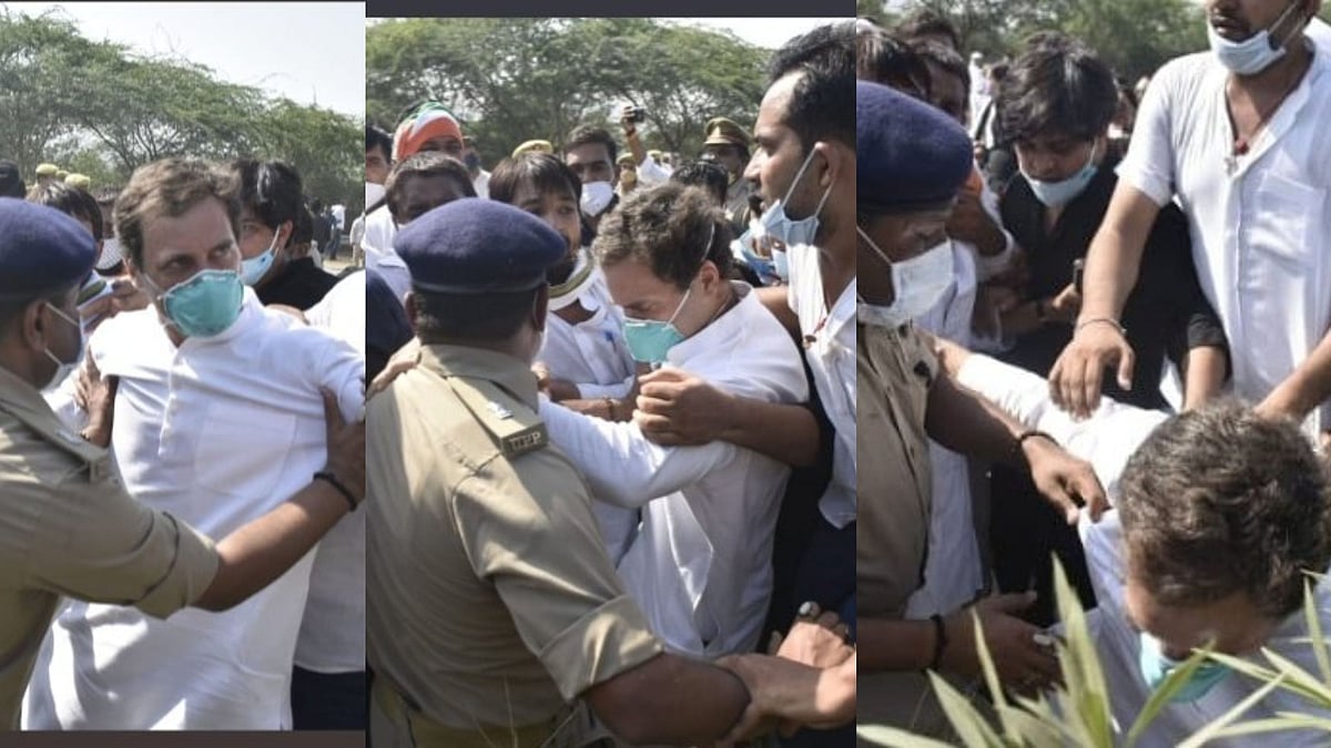 உ.பி கொடூர சம்பவத்தில் பாதிக்கப்பட்டவர்களை சந்திக்கச் சென்ற ராகுல் மீது போலிஸ் அத்துமீறல் - கொந்தளிப்பு!