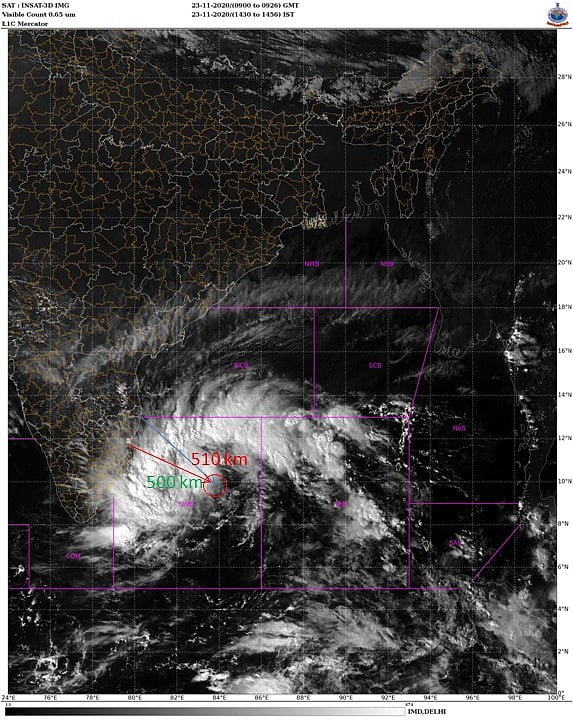 தீவிர புயலாகும் ‘நிவர்’ : நவ.,26 வரை டெல்டா, வட கடலோர மாவட்டங்களுக்கு அதி கனமழை எச்சரிக்கை!