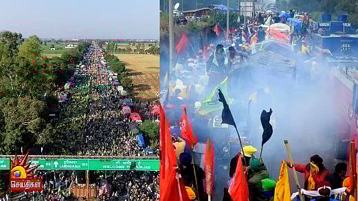 “தடைகளை கடந்து டெல்லிக்குள் நுழைந்த விவசாயிகள்” : மோடி அரசைக் கண்டித்து 3வது நாளாக விவசாயிகள் போராட்டம்!