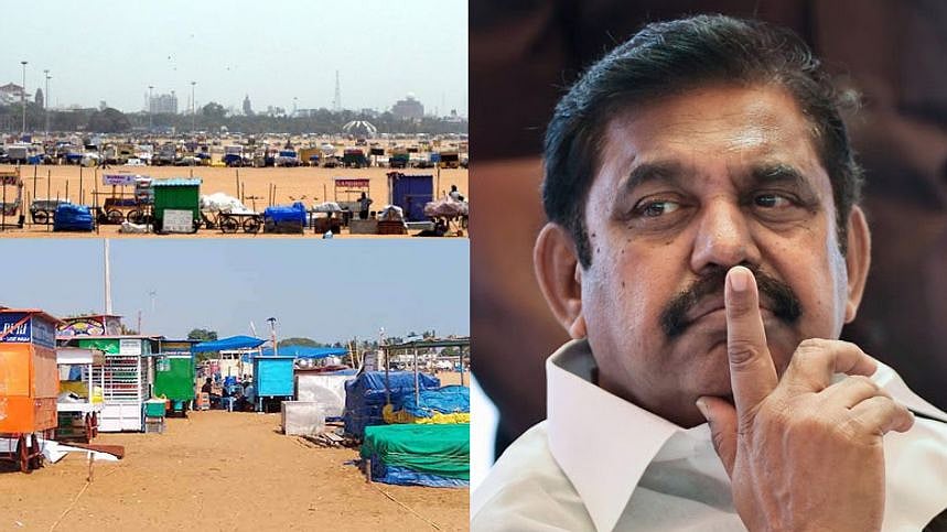 மெரினா கடற்கரை கடை ஒதுக்கீட்டில் பாரபட்சம் காட்டும் அதிமுக அரசு: வாழ்வாதாரத்தை இழந்த மெரினா வியாபாரிகள்!