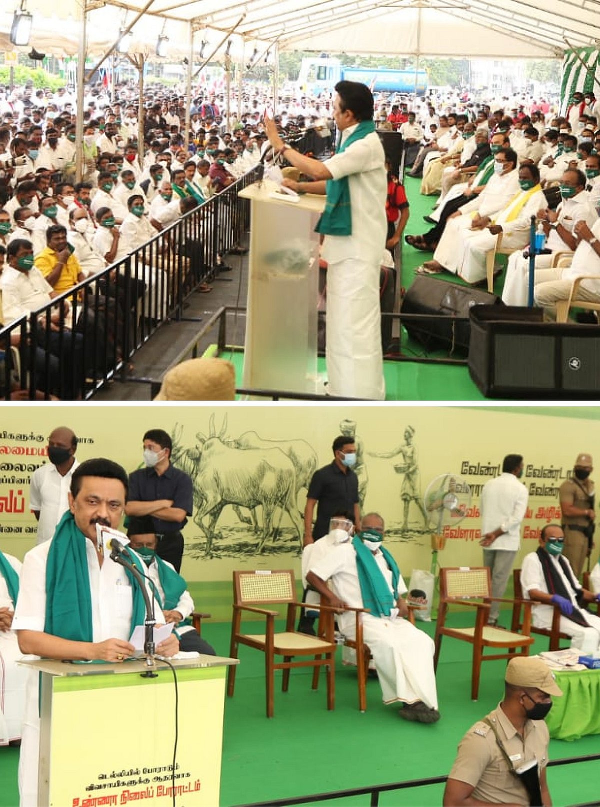 “விவசாயப் பெருங்குடி மக்களுக்காக எதையும் சந்திக்க தயார்”-உண்ணாநிலை போராட்ட நிறைவில் மு.க.ஸ்டாலின் சூளுரை!