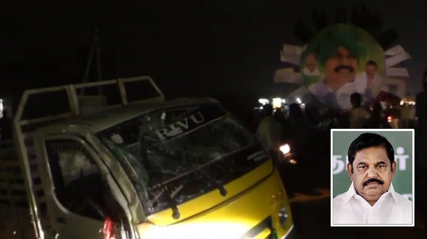 சரக்கு ஆட்டோவில் முதல்வரின் பிரச்சாரத்திற்கு சென்றவர்களின் வாகனம் விபத்து : 40 பேர் படுகாயம் !