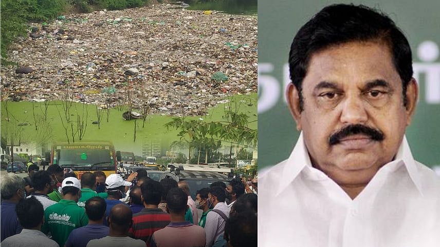 “குப்பைகளை கொட்டி ஏரியை சூறையாடும் அ.தி.மு.க அரசு” : பல்லாவரம் புத்தேரியை பாதுகாக்க திரண்ட பொதுமக்கள்!