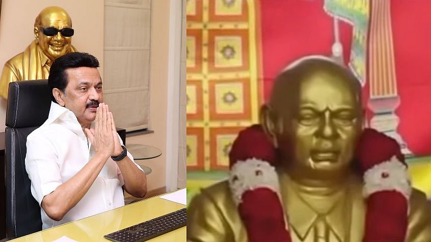 “இது V.K.N.கண்ணப்பன் என்கிற தொழிலதிபரின் சிலை அல்ல; கலைஞர் பக்தர் ஒருவரின் சிலை”- மு.க.ஸ்டாலின் புகழாரம்!