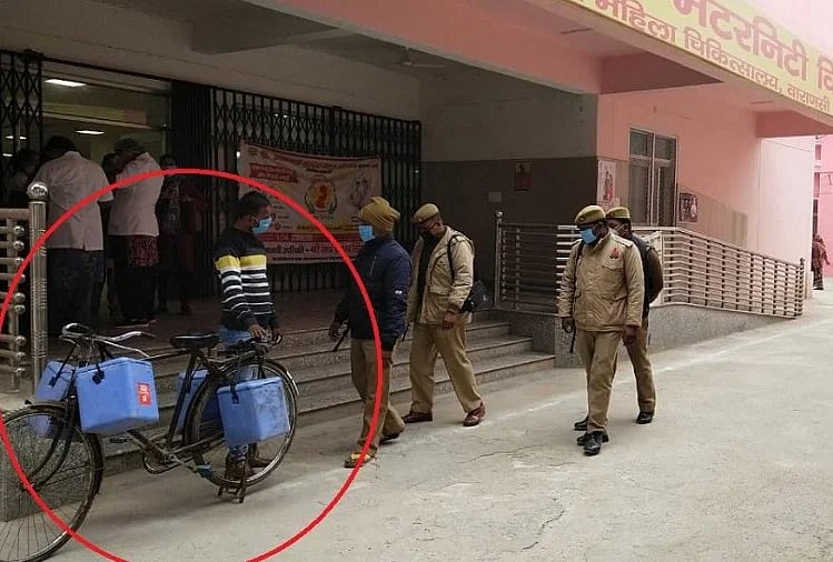 “சைக்கிளில் எடுத்துச் செல்லப்பட்ட கொரோனா தடுப்பூசி” : பிரதமர் மோடியின் வாரணாசி தொகுதியில் அவலம்!