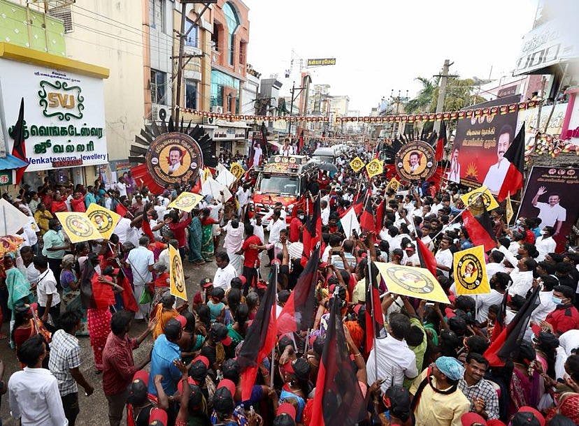 “மக்கள் விரோத அடிமைகளை வீட்டுக்கு அனுப்புவோம்”- மக்கள் வெள்ளத்தில் உதயநிதி ஸ்டாலின்! (Album)
