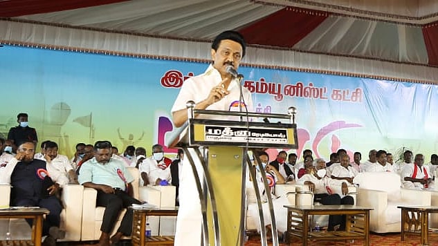 “மாநில உரிமைகளை தாரைவார்த்த அடிமை அரசுக்கு பாடம் புகட்டும் தேர்தல்”: CPI மாநாட்டில் மு.க.ஸ்டாலின் பேச்சு!