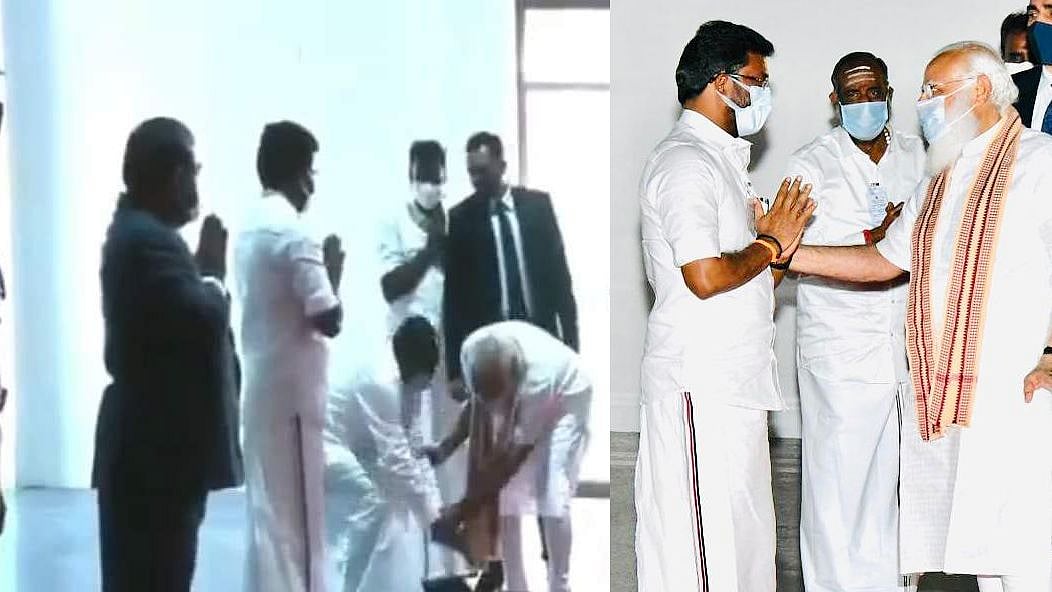 “பழக்கதோஷம் இன்னும் போகலை போல” : காலில் விழ முயன்ற ஓ.பி.ரவீந்திரநாத்துக்கு அறிவுரை கூறிய பிரதமர் மோடி!