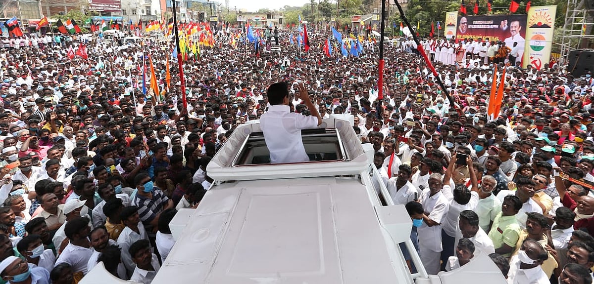 "தமிழ்நாட்டை காப்பாற்ற, சுயமரியாதையை காக்க நடக்கின்ற தேர்தல் இது”- தூத்துக்குடியில் மு.க.ஸ்டாலின் பேச்சு!