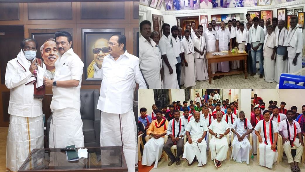 தி.மு.க-வில் இணைந்த எடப்பாடி முன்னாள் எம்.எல்.ஏ... கூட்டம்கூட்டமாக கழகத்தில் இணையும் மாற்றுக்கட்சியினர்!