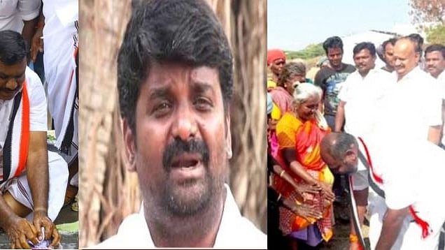 காலில் விழுந்து, துணி துவைத்து, கெஞ்சி ‘கொரளி’ வித்தை காட்டி ஓட்டு கேட்கும் அ.தி.மு.க அமைச்சர்கள்!