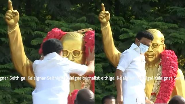 “அம்பேத்கர் வழிநின்று திமுக மக்கள் பணியாற்றும்”: அம்பேத்கர் சிலைக்கு மாலை அணிவித்து மு.க.ஸ்டாலின் மரியாதை