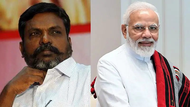 “ஜனநாயக விரோதத்தை கடைப்பிடிக்க நீலிக்கண்ணீர் வடிக்கும் மோடி அரசு” - திருமாவளவன் எம்.பி கண்டனம்!