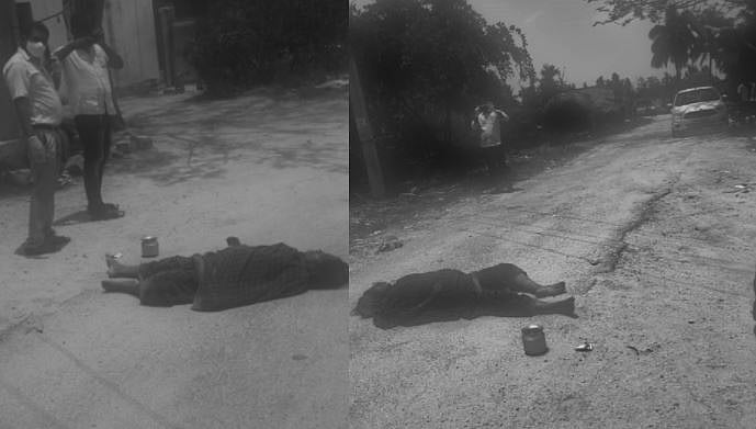 நடுரோட்டில்  துடிதுடித்து உயிரிழந்த பெண்: வீடியோ எடுத்த மக்கள்; கொரோனாவால் மரித்தது மனிதநேயம்?