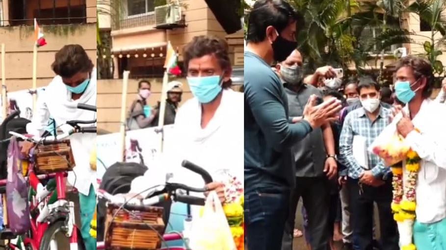 1200 கி.மீ தூரம் பயணித்து வந்து சந்தித்த ரசிகர்; வெறும் செருப்பு வாங்கி கொடுத்து அனுப்பிய சோனு சூட்!