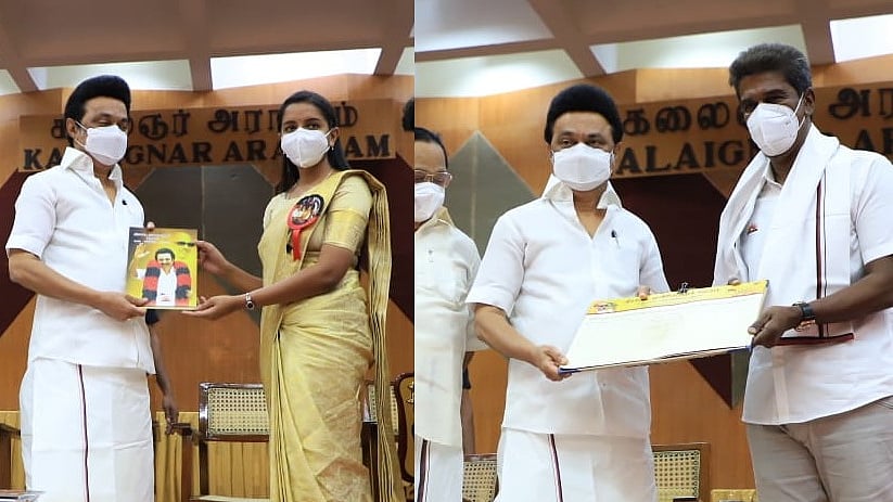 தி.மு.க தலைவர் முன்னிலையில் கட்சியில் இணைந்த மகேந்திரன், பத்மபிரியா... கழகத்தில் இணையும் 11 ஆயிரம் பேர்!