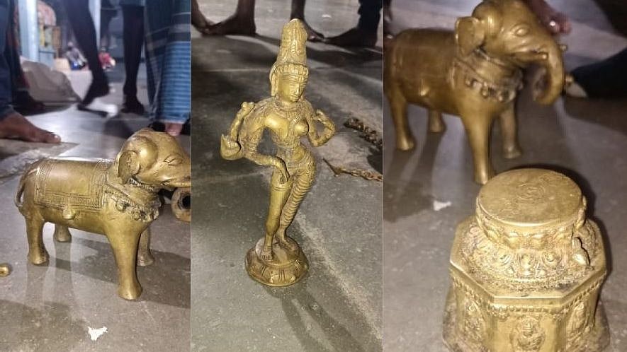 கடல் வழியாக சிலைகள் கடத்தல்? சென்னை கடற்கரையில் ஒதுங்கிய ஐம்பொன் சிலைகள் - தீவிர விசாரணை இறங்கிய போலிஸ்!