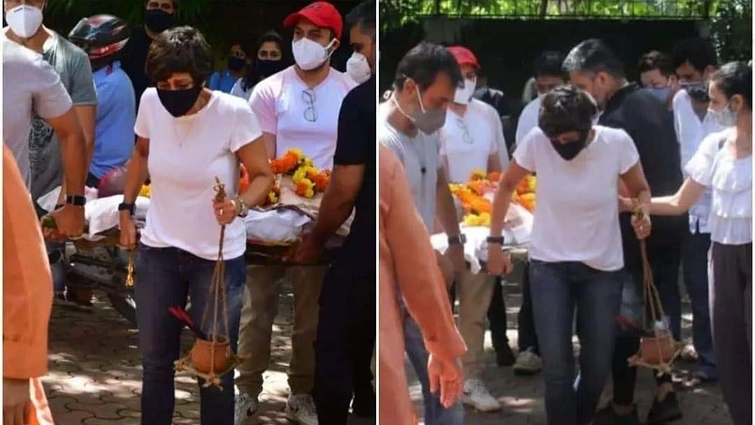 கணவருக்கு தானே இறுதிச் சடங்குகளைச் செய்த மந்திரா பேடி... மூடநம்பிக்கைகளை உடைத்ததாக ரசிகர்கள் நெகிழ்ச்சி!