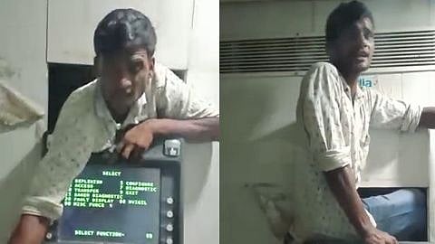 “நம் ராஜதந்திரம் அனைத்தும் வீணாகிவிட்டதே!” : ATM இயந்திரத்திலேயே வசமாக மாட்டிக்கொண்ட வடமாநில திருடன்!