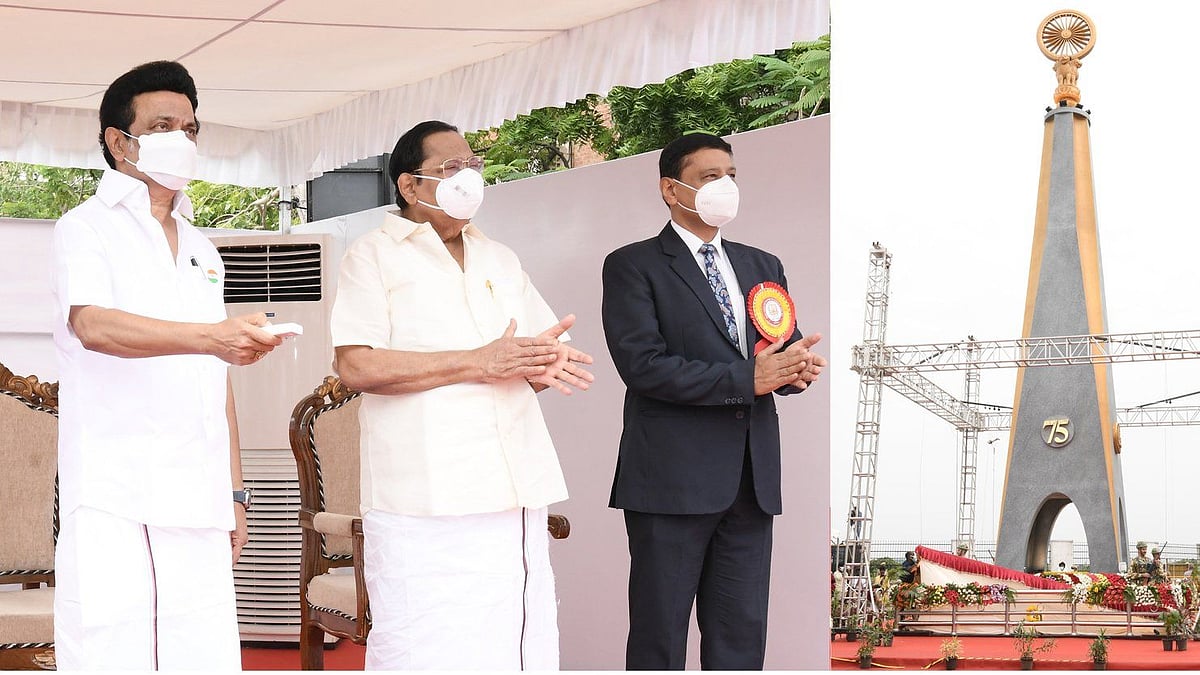 “10 நாட்களில் கம்பீரமாக எழுந்த  ‘சுதந்திர தின வைரவிழா நினைவுத் தூண்’ : இதன் சிறப்பம்சங்கள் என்ன?