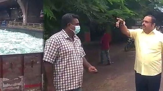 பாதுகாப்பின்றி கண்ணாடி துண்டுகளை ஏற்றிச்சென்ற லாரி : மடக்கிப் பிடித்து போலிஸிடம் ஒப்படைத்த தி.மு.க MP!