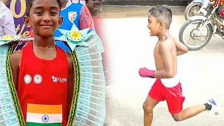 23.25 கி.மீ தூரத்தை 2.36 மணி நேரத்தில் கடந்து 6 வயது சிறுவன் சாதனை.. திருவொற்றியூர் தி.மு.க MLA பாராட்டு!