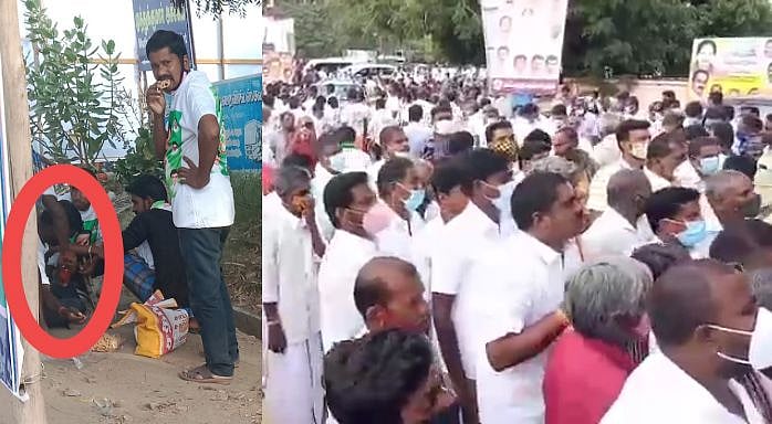 முன்புறத்தில் அலுவலக திறப்பு விழா; பின்புறத்தில் அதிமுக தொண்டர்களுக்கு மதுவிருந்து - திருப்பூரில் அவலம்!