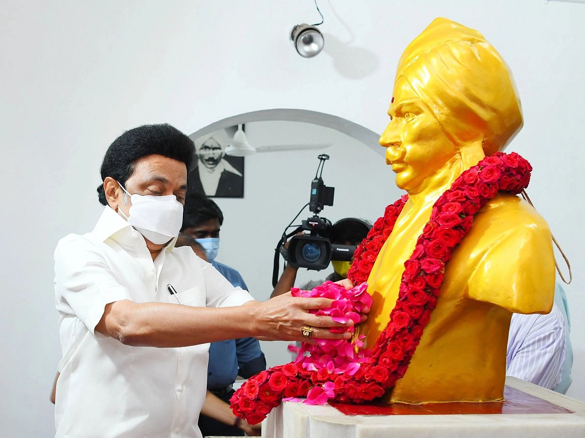 “காக்கை குருவி எங்கள் சாதி என்ற மகாகவி பாரதி இன்றும் தேவைப்படுகிறார்” : முதலமைச்சர் மு.க.ஸ்டாலின் உரை !