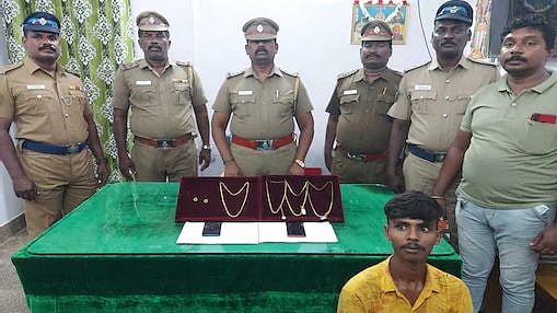 ஒரு வருடமாக டிமிக்கி கொடுத்த செயின் பறிப்பு கொள்ளையன்...  போலிஸார் பொறிவைத்துப் பிடித்தது எப்படி?