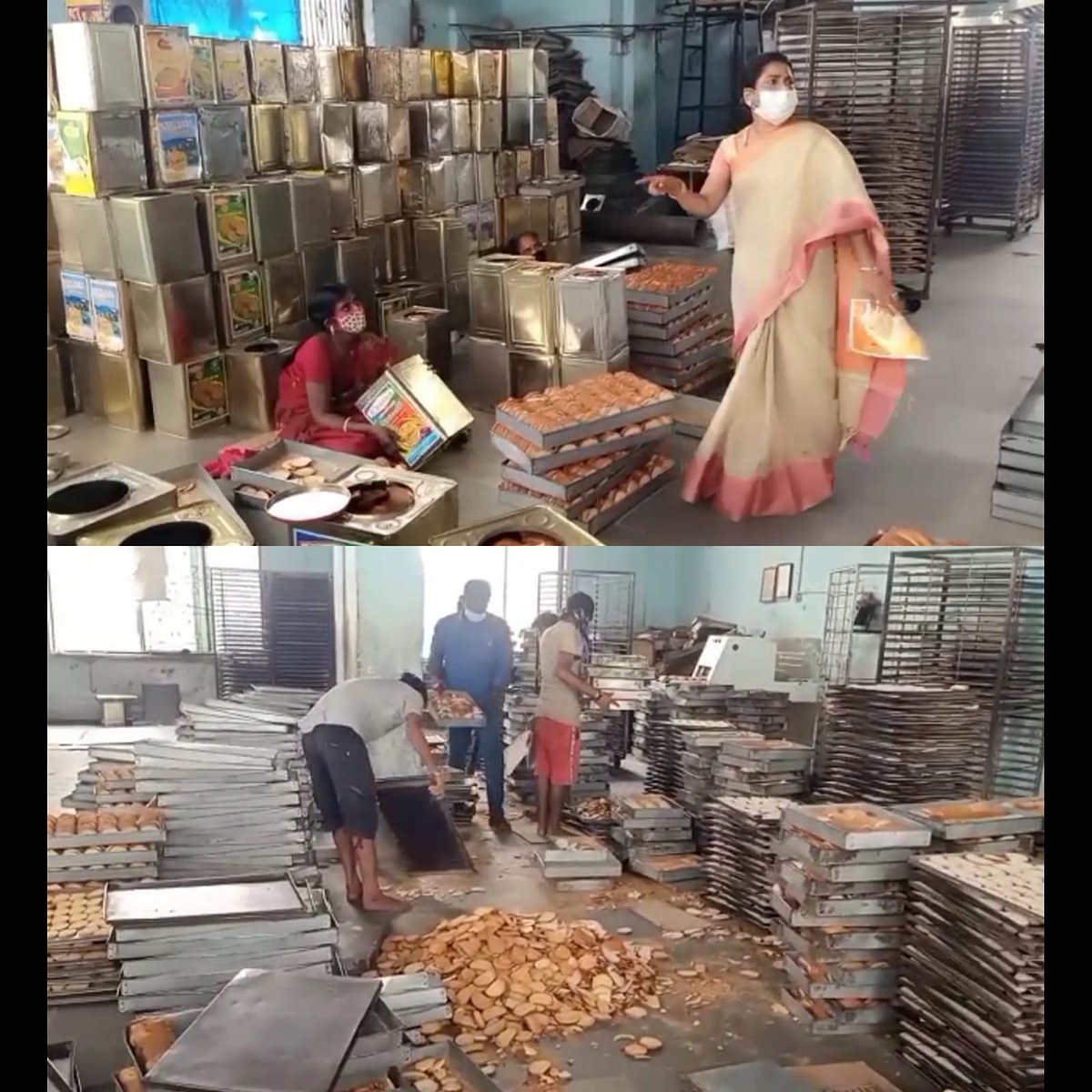 நாக்கால் நக்கி, காலால் மிதித்த வடமாநில தொழிலாளி: ரஸ்க் ஆலை மீது அதிரடி ஆக்ஷன் எடுத்த அதிகாரிகள்!